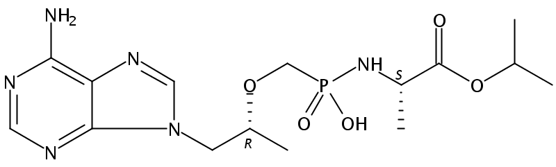 L-Alanine, N-[[[(1R)-2-(6-amino-9H-purin-9-yl)-1-methylethoxy]methyl]hydroxyphosphinyl]-, 1-methylet