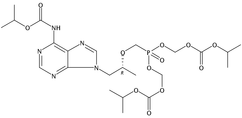 propan-2-yl [[(2R)-1-[6-(propan-2-yloxycarbonylamino)purin-9-yl]propan-2-yl]oxymethyl-(propan-2-ylox